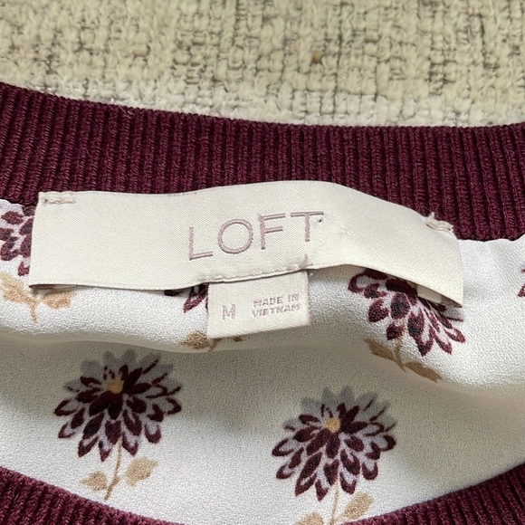 LOFT purple flowy sweater - Picture 2 of 3